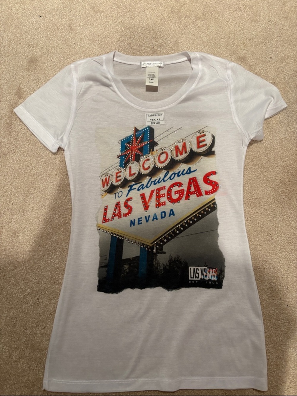 Las Vegas Graphic Short Sleeve Tee - White